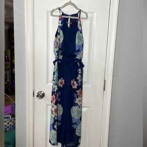 Girls navy floral print size Large romper by My Michelle girls.